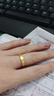 中國黃金（CHINA GOLD）黃金戒指足金古法金固口戒指寬面素圈情侶對戒結(jié)婚三金生日禮物 【14圈號】約4.9g 曬單實拍圖