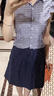 森馬（Semir）藏青色半身裙女夏季薄2025新款高腰顯瘦a字短裙小個(gè)子工裝五分裙 藏青色 S 適合體重【80-95斤】 曬單實(shí)拍圖