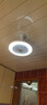 led風扇燈餐廳燈臥室?guī)綦娚萫27螺口燈泡廚房風扇衛(wèi)生間廁所吊扇 萬向五葉/三色遙控+奶白燈罩 【強風力薦】 曬單實拍圖