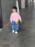 齊齊熊[防褪色]齊齊熊男童牛仔褲春季2024新款兒童休閑褲男寶寶束腳褲子 曬單實拍圖