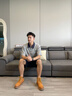 駱駝【金甲】大黃靴王俊凱同款馬丁靴男女戶(hù)外時(shí)尚工裝靴徒步登山鞋子 G15W076038 沙漠黃 42 曬單實(shí)拍圖