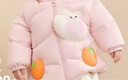 巴拉巴拉寶寶羽絨服男童外套女童秋冬裝2025新款嬰兒衣服動物造型保暖加厚 夢幻粉60334-白鴨絨 120 （充絨量109g） 曬單實拍圖