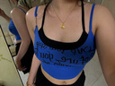 津炳勝吊帶抹胸女美式吊帶背心假兩件穿搭哥特式海邊度假小背心無袖上衣 藍(lán)色假兩件【帶胸墊】 均碼 【建議80-120斤】 曬單實(shí)拍圖