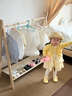 小匠材兒童衣架落地立式衣帽架實(shí)木掛衣架寵物衣服收納晾衣架子高100cm 曬單實(shí)拍圖