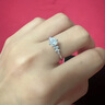 慕璨（OWN SHINE）【官方正品】柏林情書鉑金戒指60分培育鉆結(jié)婚求婚戒指送女友禮物 【主石0.5ct±0.05】 14號 曬單實拍圖