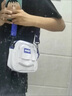 橙央日系ins街拍簡(jiǎn)約百搭斜挎包女休閑運動(dòng)中性小包包男女學(xué)生手機包 白色 單包【隨機贈一個(gè)徽章】 曬單實(shí)拍圖