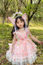 G.DUCKKIDS小黃鴨童裝洛麗塔公主裙女童裙子夏季蝴蝶仙子生日禮服吊帶裙兒童 裙子+拖尾+裙撐 100 建議2~3歲（ 90-100cm） 曬單實(shí)拍圖