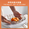 奈迅輕奢水果盤(pán)玻璃果盤(pán)創(chuàng  )意現代家用客廳茶幾干果盤(pán)瓜子糖果零食盤(pán)子 【25cm果盤(pán)】茶色 2只裝 曬單實(shí)拍圖