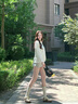 Ebonka小白鞋女厚底2025年夏季新款阿甘德訓(xùn)鞋增高休閑板鞋松糕系帶單鞋 米白色 38 曬單實(shí)拍圖