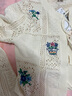 UR2025春季新款女裝波嬉風(fēng)肌理刺繡系帶針織開衫UYL950048 米白 M 曬單實拍圖