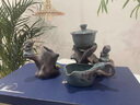 瀾春江哥窯石磨茶具套裝中式陶瓷半自動懶人功夫泡茶壺杯家用辦公室禮品 自動懶人套組13件套 【高檔禮盒裝】 曬單實拍圖