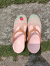 維布倫（VEBLEN）洞洞鞋女款防滑夏季漸變色瑪麗珍透氣軟底軟面涼拖鞋 漸變色粉色 36 曬單實(shí)拍圖