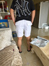 JEEP SPIRIT夏季新款純棉四分短褲男士美式休閑潮流彈力運動(dòng)沙灘三分褲子 白色 L 曬單實(shí)拍圖