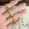 老廟銀手鏈女五帝錢葫蘆碎銀手串轉(zhuǎn)運珠招財S925純銀錢幣生日禮物女生 【品牌禮盒】免費代寫賀卡 曬單實拍圖