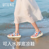 優(yōu)調(diào)涼鞋女士2025新款厚底增高踩屎感夏季沙灘外穿涼鞋 白色 36 曬單實拍圖