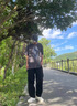 杉努（SHANNU）冰絲褲子夏季男拖地垂墜西裝褲男士寬松薄款涼感直筒褲休閑長(zhǎng)褲子 2028XK黑色【長(zhǎng)褲】 XL （約120-145斤可穿） 曬單實(shí)拍圖