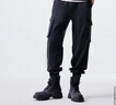 杰克·瓊斯（JACK&JONES）男士休閑舒適百搭潮流黑色個性工裝束腳九分牛仔褲男裝225132007 A15黑色牛仔 38 190 W38 曬單實拍圖