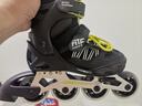 迪卡儂兒童可調舒適耐穿輪滑鞋競速黑FIT5體育課必備4712649 曬單實(shí)拍圖