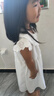 G.DUCKKIDS女童連衣裙夏款2024新款小女孩蕾絲領純棉公主裙透氣飛袖學院風裙 白色飛袖裙子 130 cm適合120-130cm7-8歲 曬單實拍圖