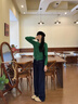MJ STYLE直筒牛仔褲女夏季2025新款高腰顯瘦薄款簡(jiǎn)約闊腿長(cháng)褲 深藍色M 曬單實(shí)拍圖