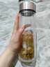 蘇泊爾玻璃杯抗菌泡茶杯一鍵開(kāi)蓋商務(wù)雙層茶水分離杯男士車(chē)載水杯 曬單實(shí)拍圖