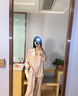 金三塔真絲睡衣女22姆米100%桑蠶絲可外穿兩件套居家服七夕禮物 [主推]22姆米桃盈粉 L 曬單實拍圖