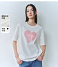 太平鳥(niǎo)【涼感抑菌】 短袖閃粉愛(ài)心漸變T恤25春夏季新款立體圖案t 白色 M 160 曬單實(shí)拍圖