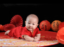 G.DUCKKIDS嬰兒連體衣夏季寶寶滿月服夏裝喜慶嬰幼兒國(guó)風(fēng)唐裝生日宴抓周禮服 醒獅短爬 59cm (建議8-10斤) 曬單實(shí)拍圖