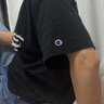 Champion【王俊凱同款】冠軍短袖男2025夏季新款美式t恤女純棉潮復古 藏青色 XL 曬單實(shí)拍圖