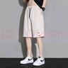 真維斯（Jeanswest）夏季短褲男士寬松速干休閑運(yùn)動冰絲大褲衩外穿薄款沙灘五分中褲潮 2525黑色+2525卡其 XL 曬單實拍圖