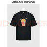 UR2025夏季新款男裝潮流休閑創(chuàng  )意印花圓領(lǐng)短袖T恤UMV450138 正黑 L 曬單實(shí)拍圖