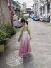 花田彩【盛牡丹】國(guó)風(fēng)漢服女童連衣裙夏季薄款兒童裙子古風(fēng)儒裙重工刺繡 曬單實(shí)拍圖
