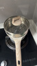 京東京造 奶鍋 白麥飯石色不粘奶鍋帶蒸屜煮鍋輔食鍋 燃?xì)怆姶艩t通用18cm 曬單實拍圖