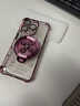 福順奢風(fēng)生水起電鍍防摔適用蘋(píng)果16pro手機殼iPhone15promax透明氣囊14plus/17高級13鏡頭全包12男女款 氣囊粉色【八方來(lái)財】風(fēng)生水起旋轉支架 iPhone 16 pro 曬單實(shí)拍圖