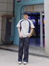 卡圖弛燈芯絨潮流扎染休閑褲子男秋季美式hiphop痞帥衛(wèi)褲運動百搭闊腿褲 黑色 XL 曬單實拍圖