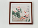 季棠葡萄水果新中式餐廳裝飾畫(huà)餐桌飯廳背景墻掛畫(huà)紫氣東來(lái)玄關(guān)壁畫(huà) A6-蓮年有余 50*50cm(實(shí)木框+有機玻璃+油畫(huà)布) 曬單實(shí)拍圖