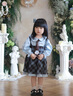 可英 GOWINBABY女童連衣裙新款時(shí)尚2025秋季小女孩學(xué)院風(fēng)公主裙女寶甜美可愛裙子 藍(lán)色 130 （適合身高120cm-130cm） 曬單實(shí)拍圖