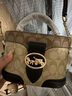 COACH蔻馳女包奢侈品大牌輕奢女士包包單肩斜挎手提包盒子包情人節(jié)禮物 淺卡其拼色5504IMRKY 曬單實拍圖