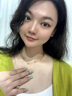 伊燦四葉草彩色鋯石項鏈女2025新款爆款鎖骨鏈輕奢小眾高級感頸鏈配飾 四葉草彩色鋯石項鏈 曬單實拍圖