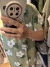 棉綢睡裙女夏薄款2025新款睡衣韓版甜美少女網(wǎng)紅家居外穿裙子QM 綠底小花2301 均碼 (90-140斤內(nèi)穿) 曬單實拍圖