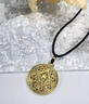 中國黃金（CHINA GOLD）黃財(cái)神黃金項(xiàng)鏈男女足金八寶羅盤吊墜轉(zhuǎn)運(yùn)首飾520禮物送女友愛人 琺瑯八寶羅盤項(xiàng)鏈【黑繩】約1.3g 曬單實(shí)拍圖