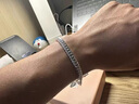 星芒銀韻999純銀古巴手鏈男女士款潮感美式嘻哈男生手飾品 粗5毫米 長18厘米適合16cm手腕 曬單實拍圖