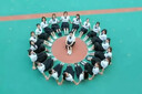 圣洛鋒初高中生學院風合唱演出服詩歌朗誦服裝學生秋季校園白色班服套裝 女白短+黑百褶長裙+紅皇冠領結 L 曬單實拍圖