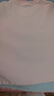 迷你巴拉【5A抑菌】男童女童短袖T恤寶寶基礎簡約兒童短袖T恤 粉紅A61334 130 曬單實拍圖