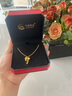中國(guó)黃金（CHINA GOLD）黃金項(xiàng)鏈女士足金蝴蝶結(jié)流蘇吊墜七夕情人節(jié)禮物送女友老婆 足金蝴蝶結(jié)流蘇吊墜約0.6g贈(zèng)銀鏈 曬單實(shí)拍圖
