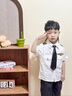 皮爾卡丹童裝男童套裝夏季兒童短袖角色扮演警官服空軍機(jī)長服裝小孩演出服 機(jī)長服套裝 90 尺碼1~2歲【 80-90cm】 曬單實拍圖