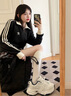 卡帕（Kappa）背靠背女鞋運動老爹鞋子女夏季透氣薄款增高小白鞋女 海昌藍 35 曬單實拍圖