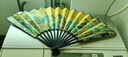 六品堂10寸古風(fēng)扇子折扇中國風(fēng)男士款夏季絹布折疊夏天竹扇漢服隨身扇子 【千里江山圖】 曬單實(shí)拍圖