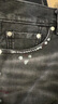 Levi's?SilverTab?25年春夏新款男士美式高街505破洞直筒牛仔褲 黑色 30 (32) 曬單實(shí)拍圖