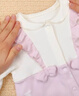 戴維貝拉新生兒春裝爬服嬰幼兒棉連體衣女寶假兩件哈衣 曬單實拍圖